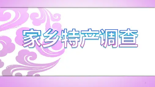 我的家乡特产调查(课件)三年级下册综合实践活动