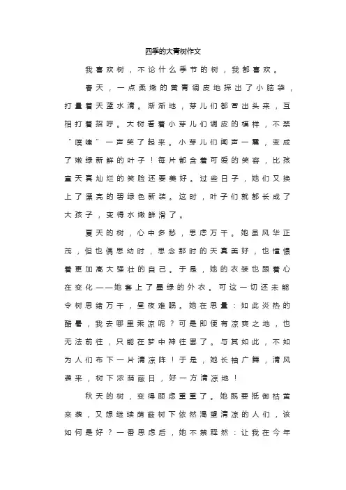 四季的大青树作文