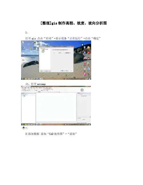 [整理]gis制作高程、坡度、坡向分析图