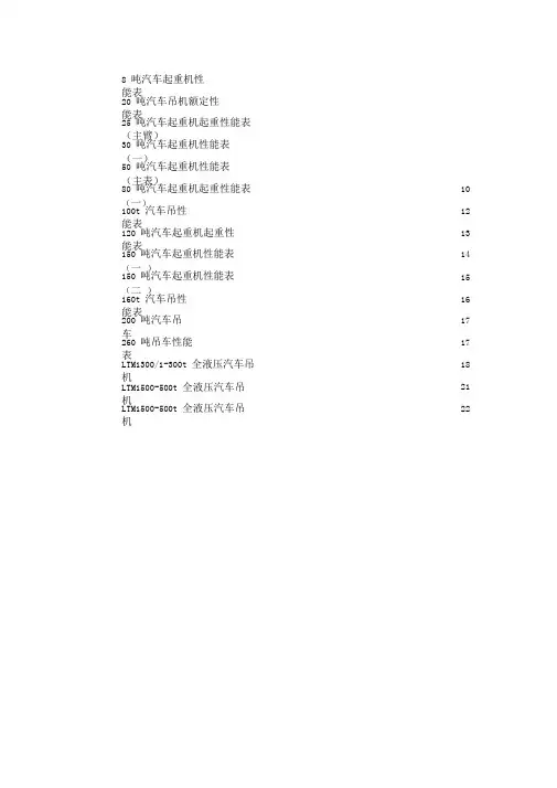 8--500吨汽车吊性能全参数表