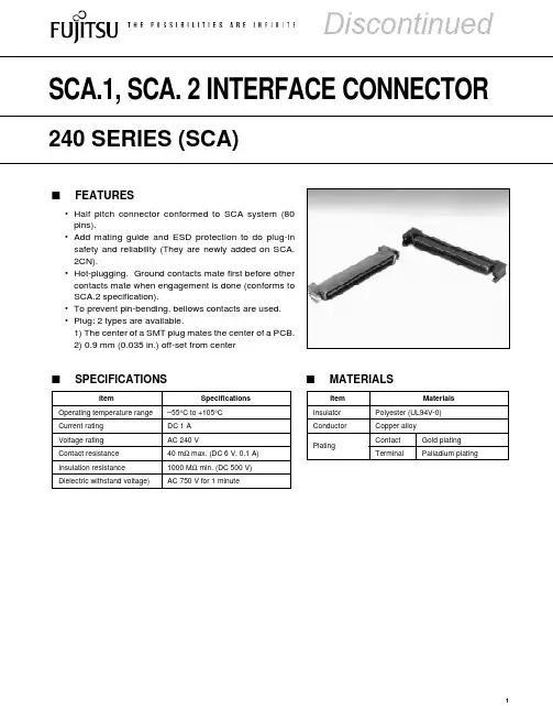 SCA系列接口连接器240系列（SCA.1）说明书