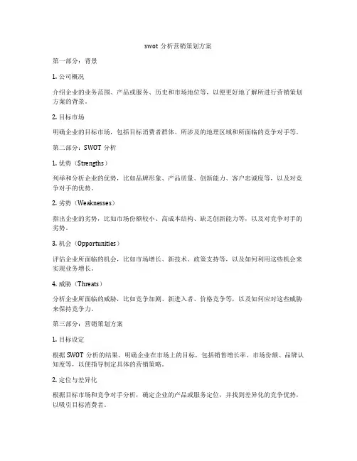 swot分析营销策划方案