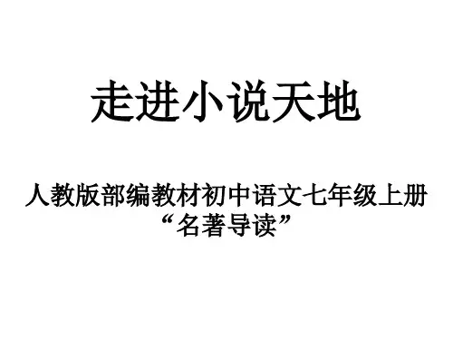 部编版九年级语文上册--综合性学习专练 走进小说天地(精品课件)