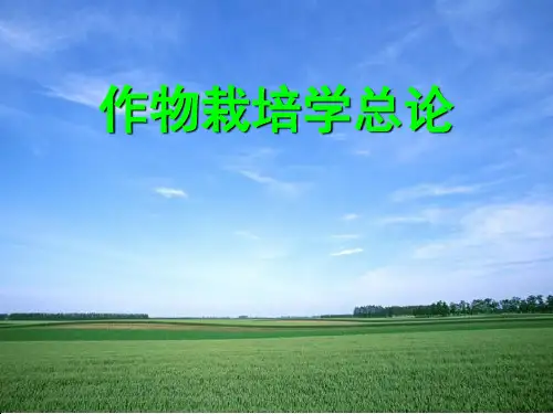 作物的温光反应特性