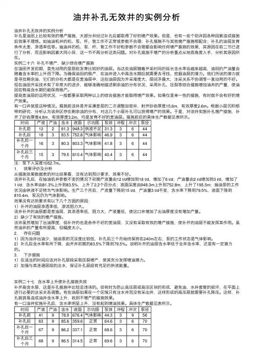 油井补孔无效井的实例分析