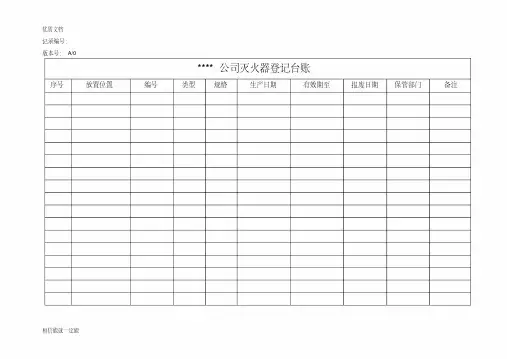 消防点检表格(全)