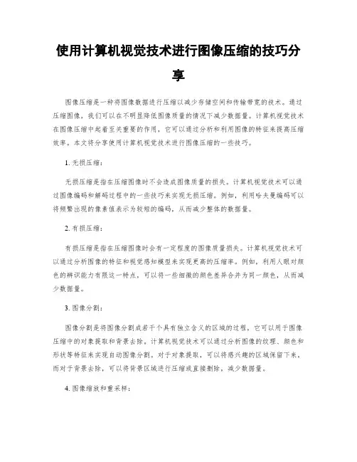 使用计算机视觉技术进行图像压缩的技巧分享
