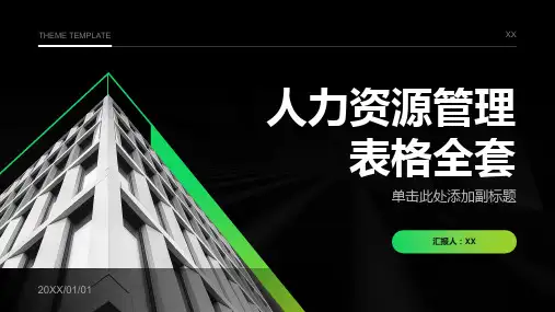 人力资源管理表格全套