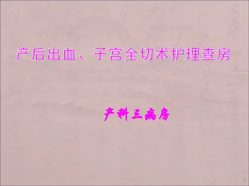 产后出血护理查房ppt课件