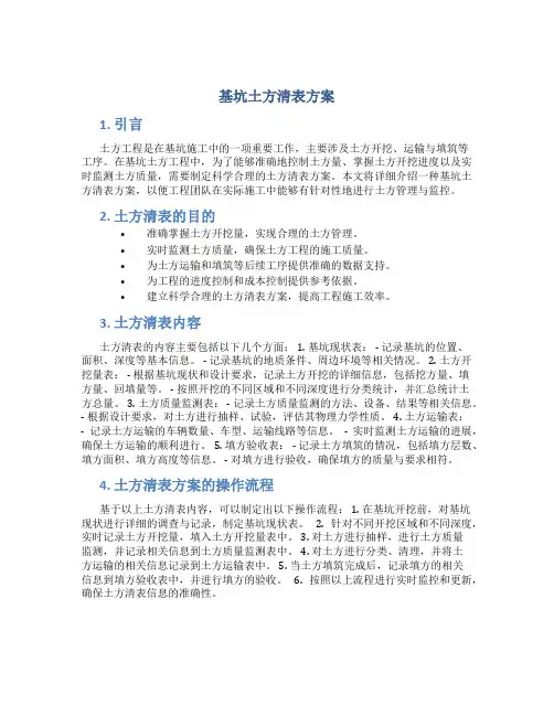 基坑土方清表方案
