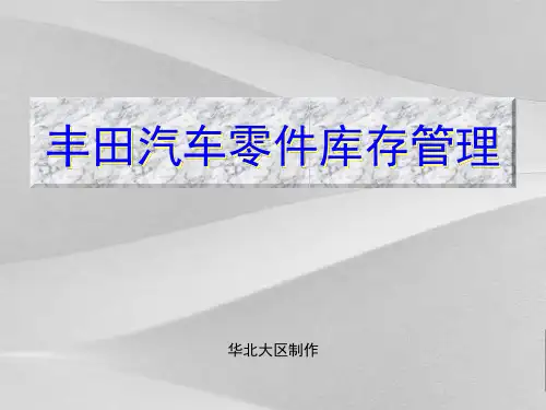 汽车零件库存管理教程