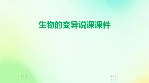 生物的变异说课课件PPT