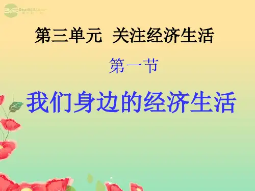 八年级政治上册 第三课第一节我们身边的经济生活 湘教版PPT课件