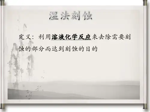 湿法刻蚀PPT课件