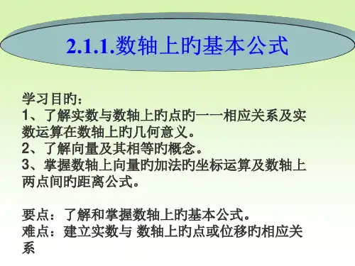 数轴上的基本公式省公开课获奖课件市赛课比赛一等奖课件