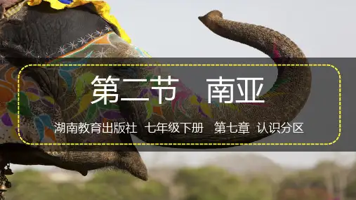 7.2 南亚(课件)-七年级地理下册教学课件(湘教版)