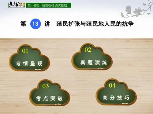 中考历史 河北专版教材考点提炼(课件)第13讲 殖民扩张与殖民地人民的抗争