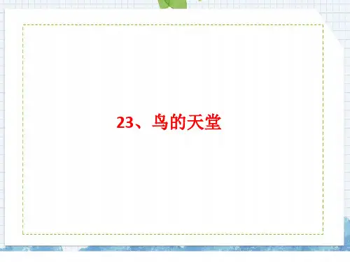 统编版五年级语文上册第23棵鸟的天堂课件(14张PPT)