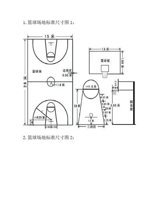 (完整版)篮球场地标准尺寸