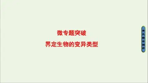高中生物第3单元微专题突破课件中图版必修2