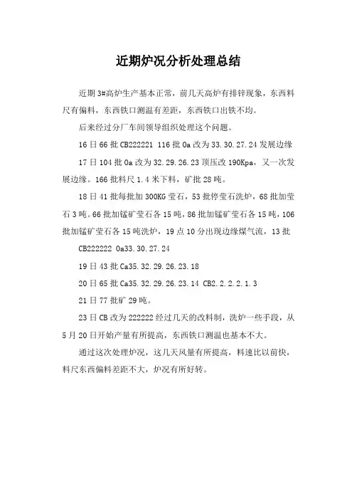 炉况分析1
