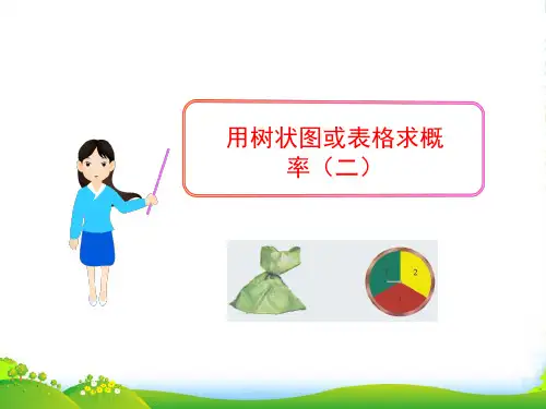 新北师大版九年级数学上册《用树状图或表格求概率(二)》优课件