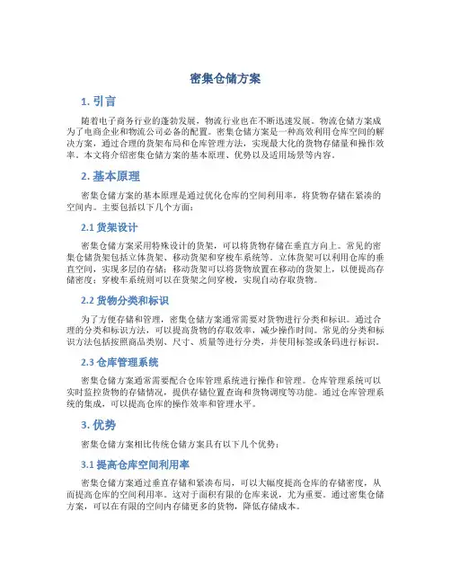 密集仓储方案