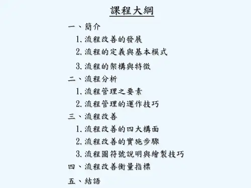 流程分析与改善 PPT
