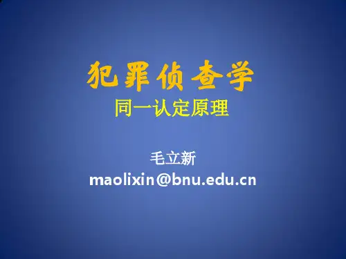 同一认定原理