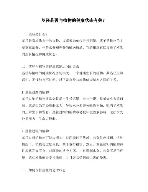 茎径是否与植物的健康状态有关？