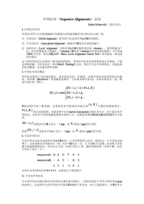 序列比对-stefen