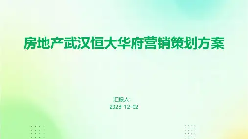 房地产武汉恒大华府营销策划方案