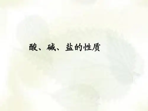 酸、碱、盐溶液的导电性