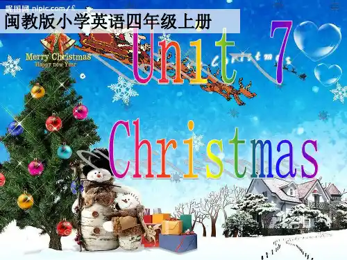 小学英语闽教版四年级上册U7 PA   课件