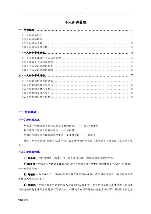 个人知识管理