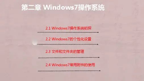 大学计算机基础-Windows7操作系统