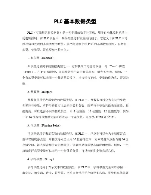 PLC基本数据类型