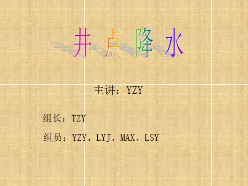 井点降水类型完整介绍(YZY)ppt课件