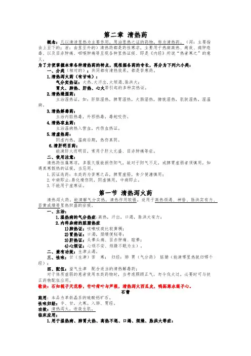 中药学-清热药