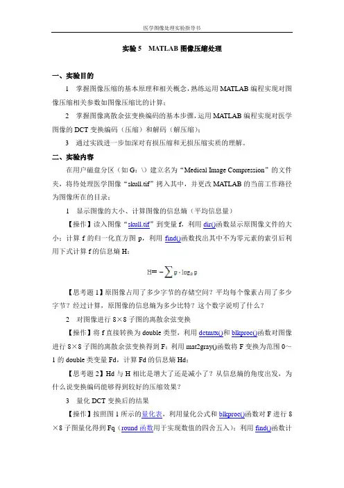 医学图像处理实验五