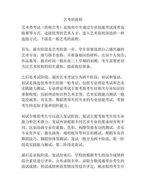 艺考的流程