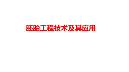 胚胎工程技术及其应用ppt课件