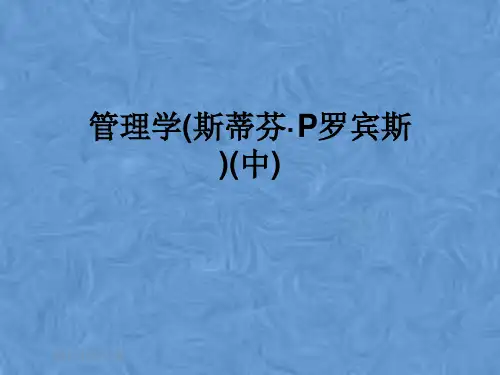 管理学(斯蒂芬·P罗宾斯)(中)