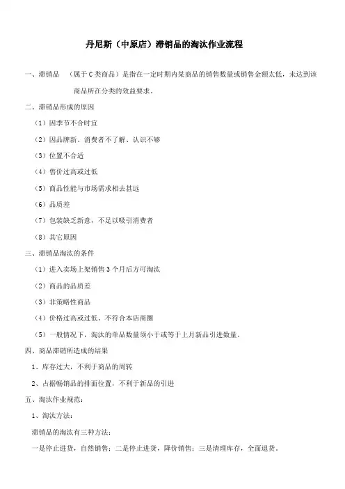 滞销品淘汰作业流程