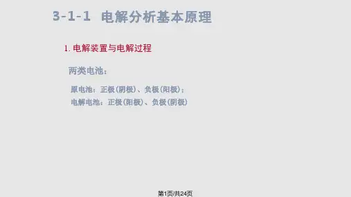 电解和库仑分析PPT课件