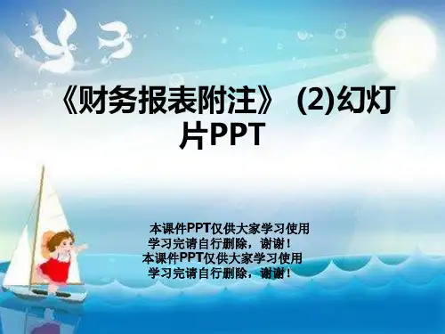 《财务报表附注》 (2)幻灯片PPT