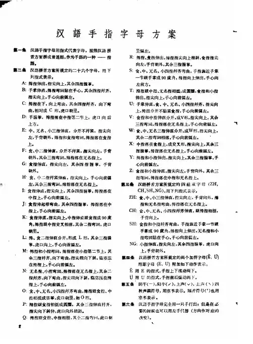 汉语手指字母方案