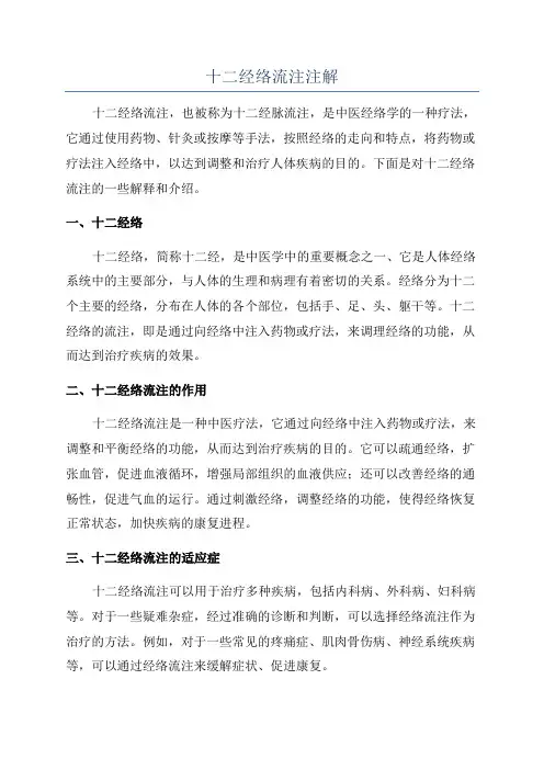 十二经络流注注解