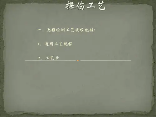 无损检测工艺规程-探伤工艺的制定ppt课件