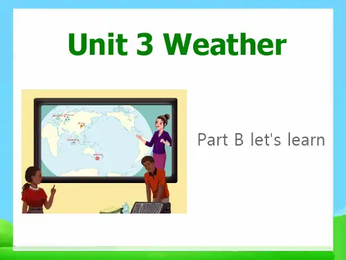 新版pep四年级下册英语Unit3_weather_part_B_let's_learn